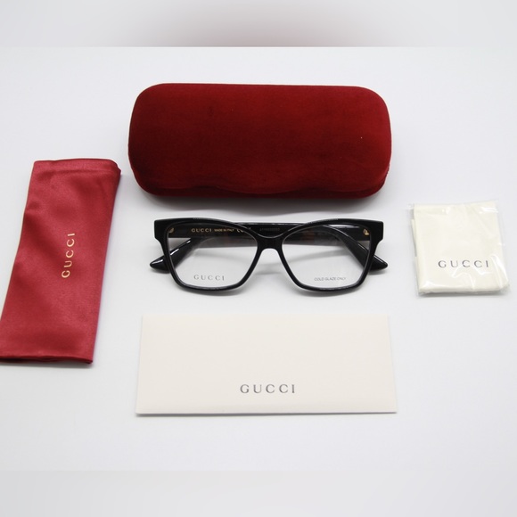 NEW GUCCI CAT-EYE EYEGLASSES GG0634O 001 BLACK GUCCI WOMEN'S EYEWEAR GG0634O - Picture 11 of 12